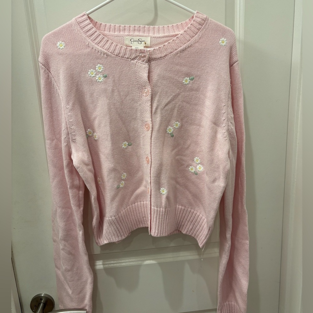 NWT Jessica Simpson Pink floral cardigan Sweater - XS, S, L, XL